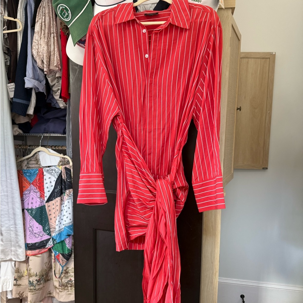 Bardot Red Striped Dress